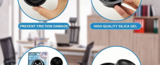 Rubber Non-Slip Foot Mats Strong Grip Round Floor Protectors for Crib Wheels Furniture Table Legs Rubber wheel stops