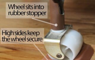 Rubber Non-Slip Foot Mats Strong Grip Round Floor Protectors for Crib Wheels Furniture Table Legs Rubber wheel stops