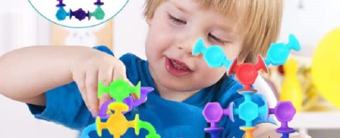 Rubber Suction Bath Toys for Kids Toddlers Family Game Learning Sensory Suction Cup Toys