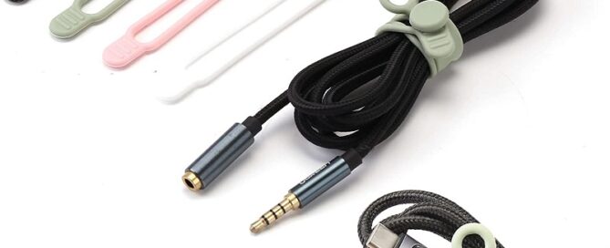 Silicone Cable Straps Wire Organizer for Earphone Phone Charger Reusable Cable Ties Cord Organizer