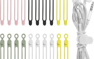 Silicone Cable Straps Wire Organizer for Earphone Phone Charger Reusable Cable Ties Cord Organizer