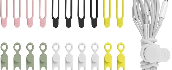 Silicone Cable Straps Wire Organizer for Earphone Phone Charger Reusable Cable Ties Cord Organizer