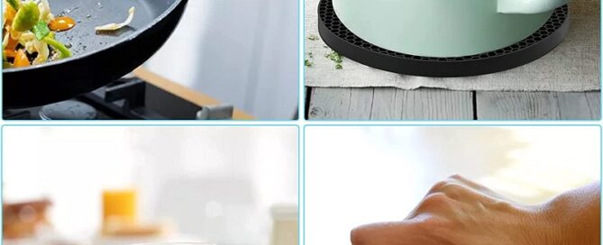 Silicone rubber Trivets for Hot Dishes Silicone Pot Holders for Hot Pots and Pans Silicone ute Mats for Kitchen Countertops