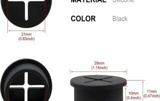 1-inch Rubber Grommet Double-Sided Round Synthetic Rubber Grommets for Wiring Firewall Grommets