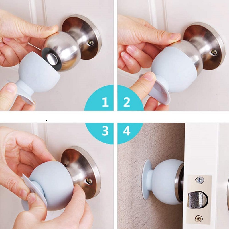 Door Knob Cover Safety Door Stopper for Wall Protection Decorative shower door bumpers