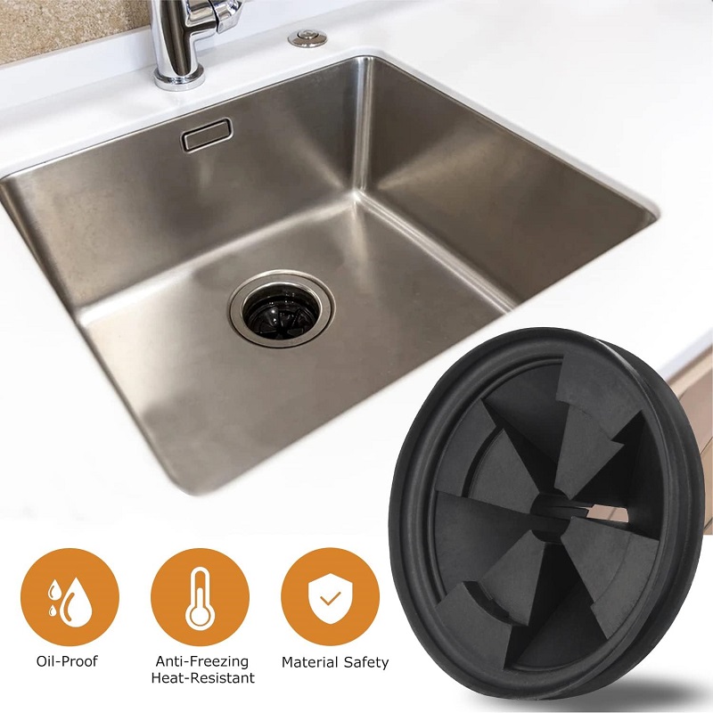 Garbage Disposal Splash Guard Upgraded EPDM Rubber for Sink Baffle Drain Cover Removable Quiet insertion Rubber Collar