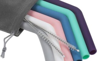 Openable and Washable Straw Food Grade BPA Free Long and Wide for Any Tumbler Reusable Silicone Drinking Straws