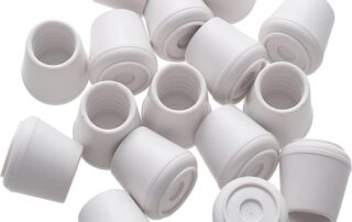 Rubber Bush For Chairs Non-Slip Round White Rubber Chair Leg Tips Caps