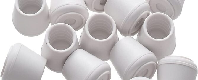 Rubber Bush For Chairs Non-Slip Round White Rubber Chair Leg Tips Caps