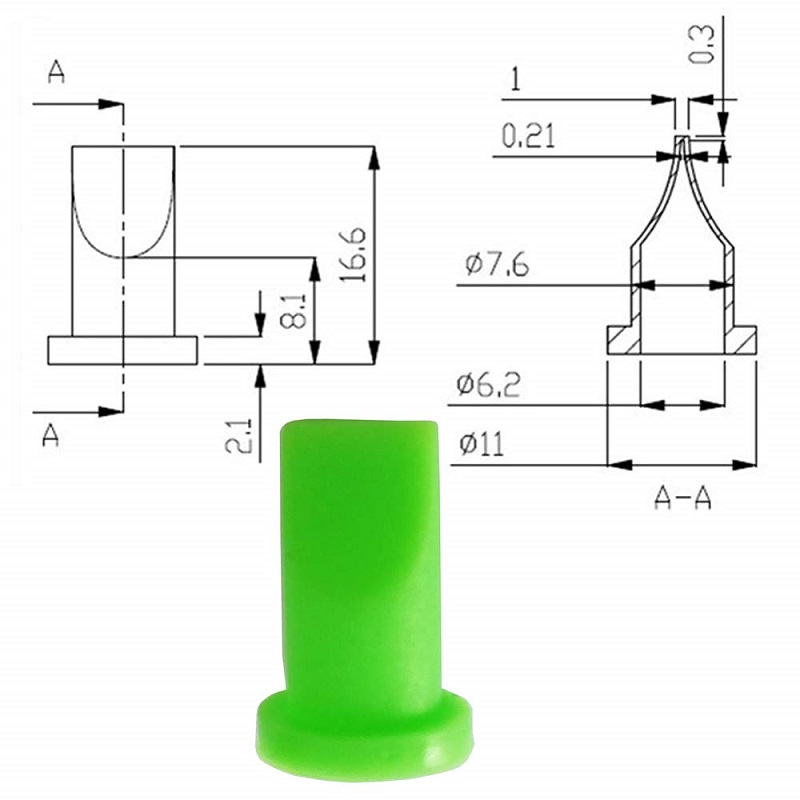 Rubber Check Valve Silicone Duckbill Valve One-Way Check Valve for Liquid and Gas Backflow Prevent