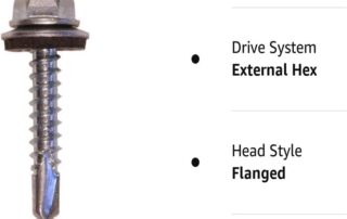 Rubber Metal Roofing Screws Galvanized Hex Head screws EPDM Washer Screws