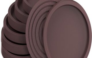 Rubber Slider Furniture Coasters 2.5 inch Rubber Furniture Pads Non-Slip Furniture Leg Protectors for Hardwood Floors