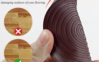 Rubber Slider Furniture Coasters 2.5 inch Rubber Furniture Pads Non-Slip Furniture Leg Protectors for Hardwood Floors