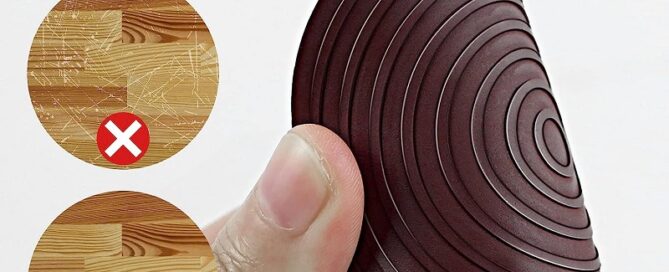 Rubber Slider Furniture Coasters 2.5 inch Rubber Furniture Pads Non-Slip Furniture Leg Protectors for Hardwood Floors