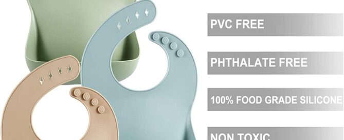 Waterproof Soft Unisex Non-Messy Rubber Items Cute Silicone Baby Bibs for Babies