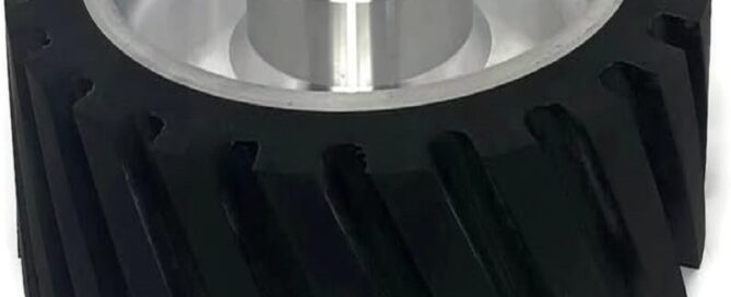8 Inch Serrated Rubber Grinder Belt Contact Rubber Wheel for Polishing