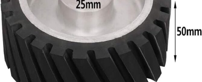 8 Inch Serrated Rubber Grinder Belt Contact Rubber Wheel for Polishing