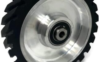 8 Inch Serrated Rubber Grinder Belt Contact Rubber Wheel for Polishing