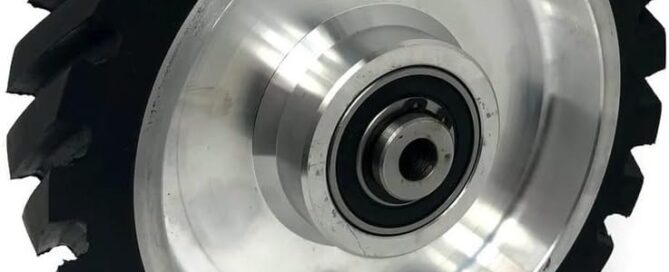 8 Inch Serrated Rubber Grinder Belt Contact Rubber Wheel for Polishing
