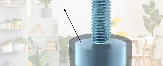 Adjustable Rubber Furniture Leveling Feet Floor Protector Heavy Duty Leveling Feet Threaded Rubber Bumper