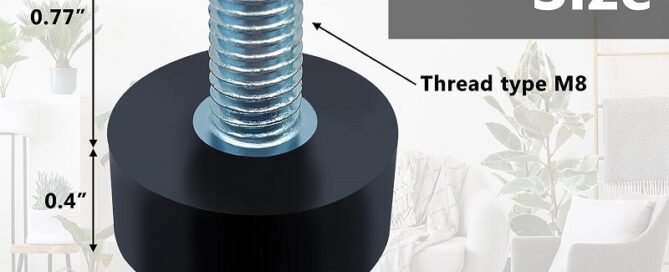 Adjustable Rubber Furniture Leveling Feet Floor Protector Heavy Duty Leveling Feet Threaded Rubber Bumper