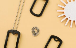 Chain Cover Rubber Military Dog Tag Silencers ID Tags Rubbers Case to Reduce Noise and Protect Tag