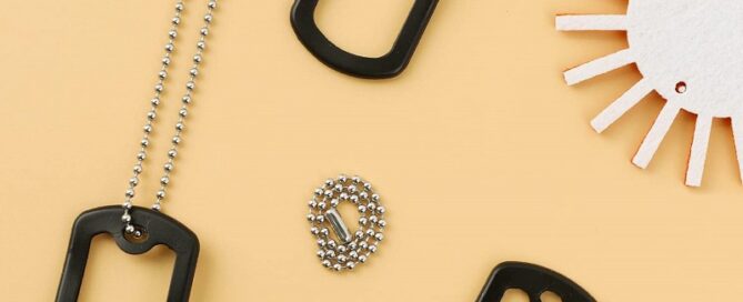 Chain Cover Rubber Military Dog Tag Silencers ID Tags Rubbers Case to Reduce Noise and Protect Tag