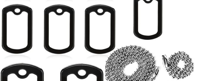 Chain Cover Rubber Military Dog Tag Silencers ID Tags Rubbers Case to Reduce Noise and Protect Tag