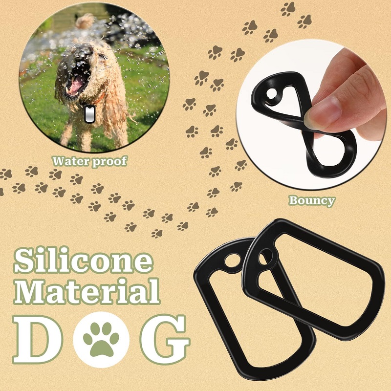 Chain Cover Rubber Military Dog Tag Silencers ID Tags Rubbers Case to Reduce Noise and Protect Tag