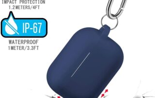 Full Protective Silicone AirPods Skin Cover AirPods Case with Keychain Chain Cover Rubber