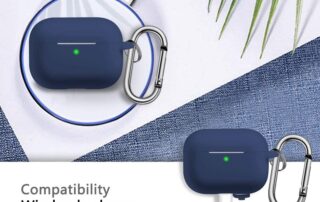 Full Protective Silicone AirPods Skin Cover AirPods Case with Keychain Chain Cover Rubber