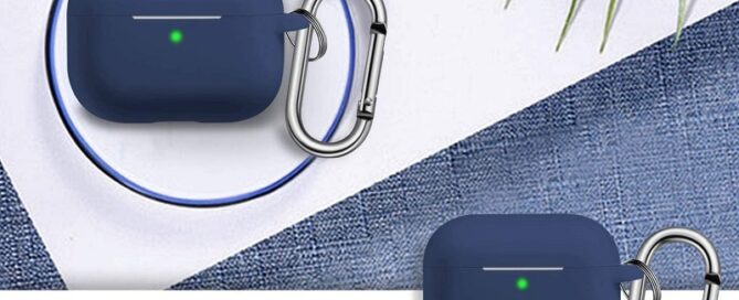 Full Protective Silicone AirPods Skin Cover AirPods Case with Keychain Chain Cover Rubber