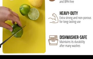 Grip Cutting Boards for Kitchen Durable Mats with Food Icons Slip Resistant Large Mat for Meat