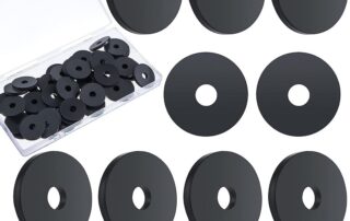 Heavy Duty Abrasion Resistant 50mm Rubber Washer Black Flat Rubber Washers for Bolts Spacers