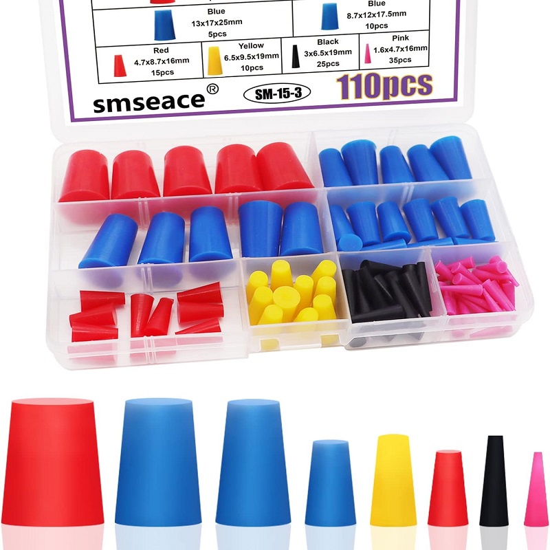 High-Temperature Rubber Plug Socket Silicone Rubber Plugs Kit Rubber Stopper Plug for Painting