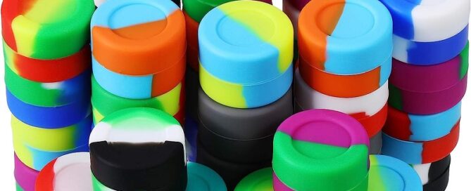 Non-Stick Silicone Wax Containers Multi-Use Storage Jars Oil Concentrate Bottles