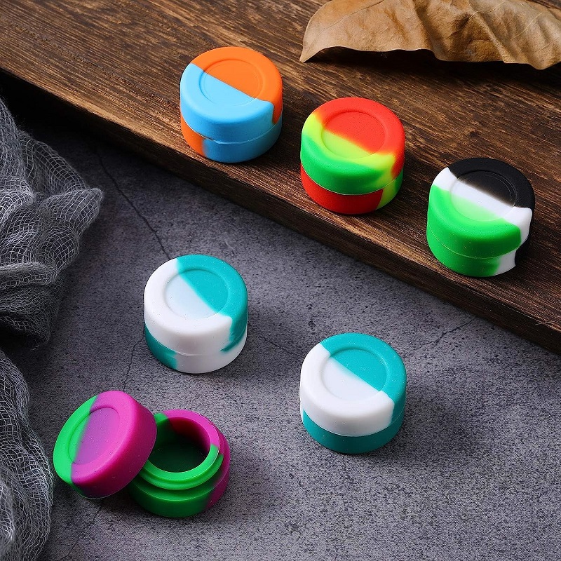 Non-Stick Silicone Wax Containers Multi-Use Storage Jars Oil Concentrate Bottles