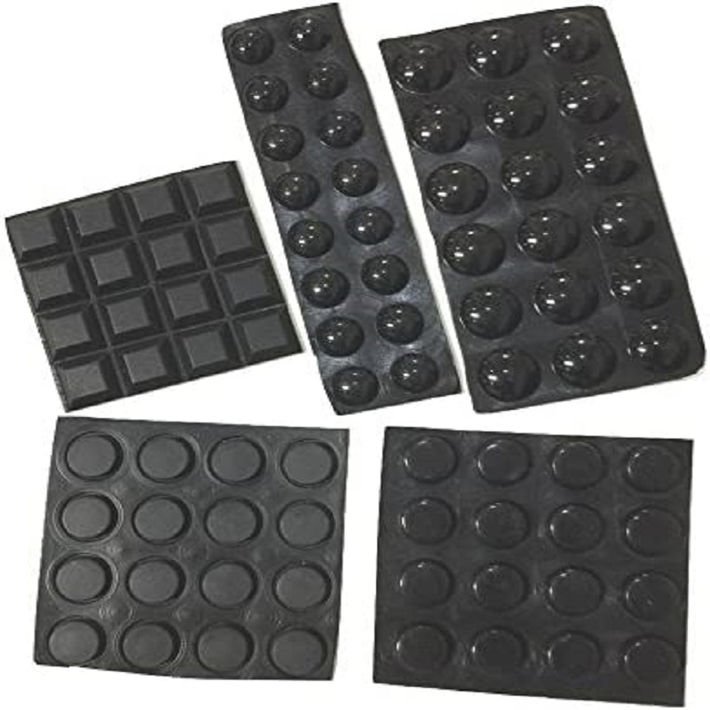 Replacement Rubber Feet Black Self-Adhesive Bumper Pads Noise Dampening Rubber Feet for Cabinets