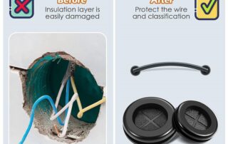 Rubber Grommet For Downpipe Round Rubber Plug Hole Grommet Firewall Gasket Kit for Protecting Cable Wire