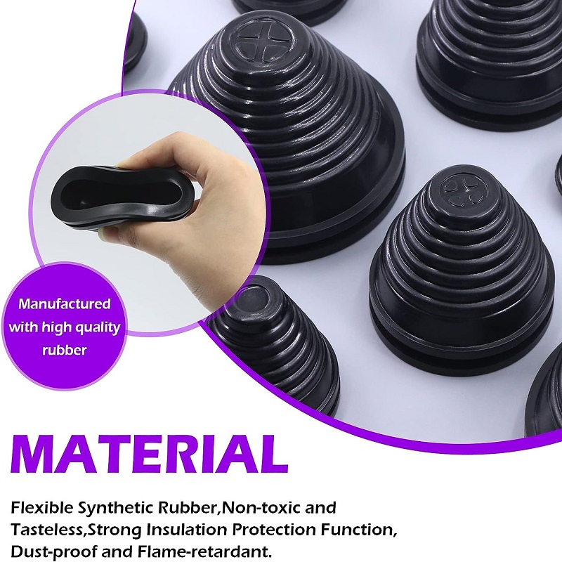 Rubber Grommets For cars Tower Shaped Rubber Grommet Firewall Hole Plug Synthetic Wire Protection