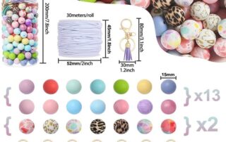 Silicone Bead Tool Silicone Beads for Keychain Silicone Bracelet Necklace