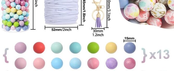 Silicone Bead Tool Silicone Beads for Keychain Silicone Bracelet Necklace