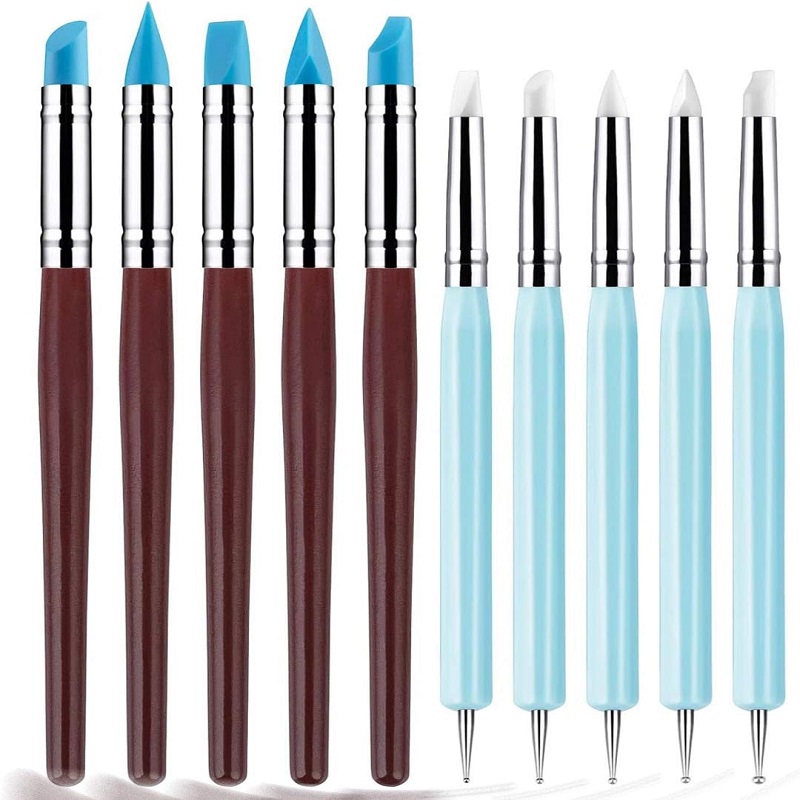 Silicone Clay Sculpting Tool Modeling Dotting Tool for Pottery Craft Silicone Tool Wickes