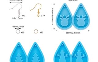 Silicone Mold For Metal Casting Christmas Theme Teardrop Silicone Mould Resin Casting Molds with Christmas Tree