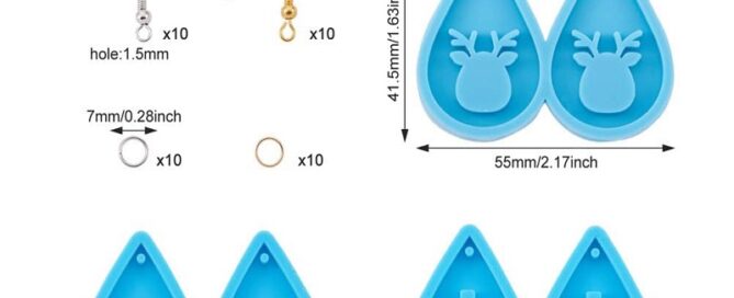 Silicone Mold For Metal Casting Christmas Theme Teardrop Silicone Mould Resin Casting Molds with Christmas Tree