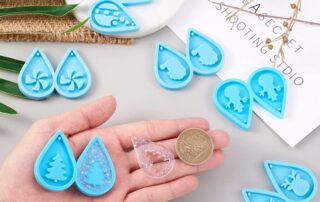 Silicone Mold For Metal Casting Christmas Theme Teardrop Silicone Mould Resin Casting Molds with Christmas Tree