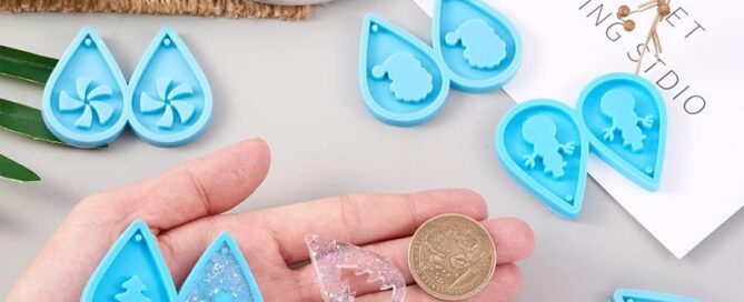 Silicone Mold For Metal Casting Christmas Theme Teardrop Silicone Mould Resin Casting Molds with Christmas Tree