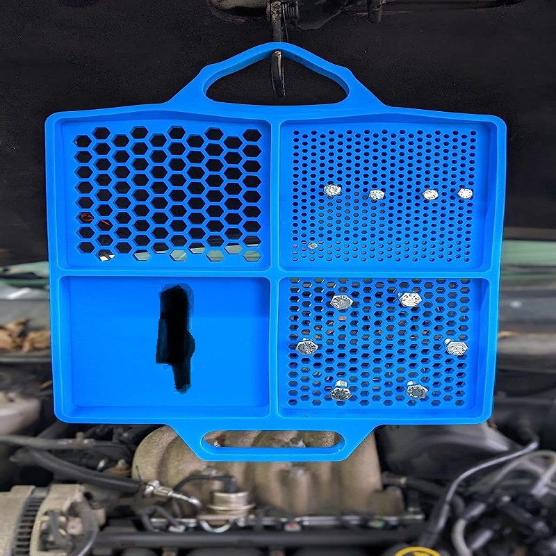 Silicone Tool Toolstation Mechanic Tools Bolt Nut and Bit Silicone Organizer Flexible Rubber with Handle
