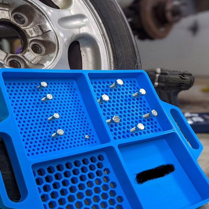 Silicone Tool Toolstation Mechanic Tools Bolt Nut and Bit Silicone Organizer Flexible Rubber with Handle