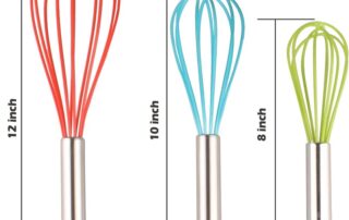 Silicone Whisks for Cooking Stainless Steel & Silicone Egg Beater Silicone Twist Whisk